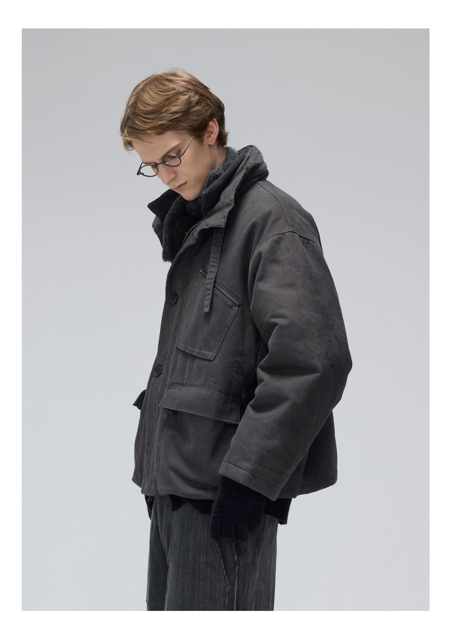 Multi-Pocket Washed Jacket