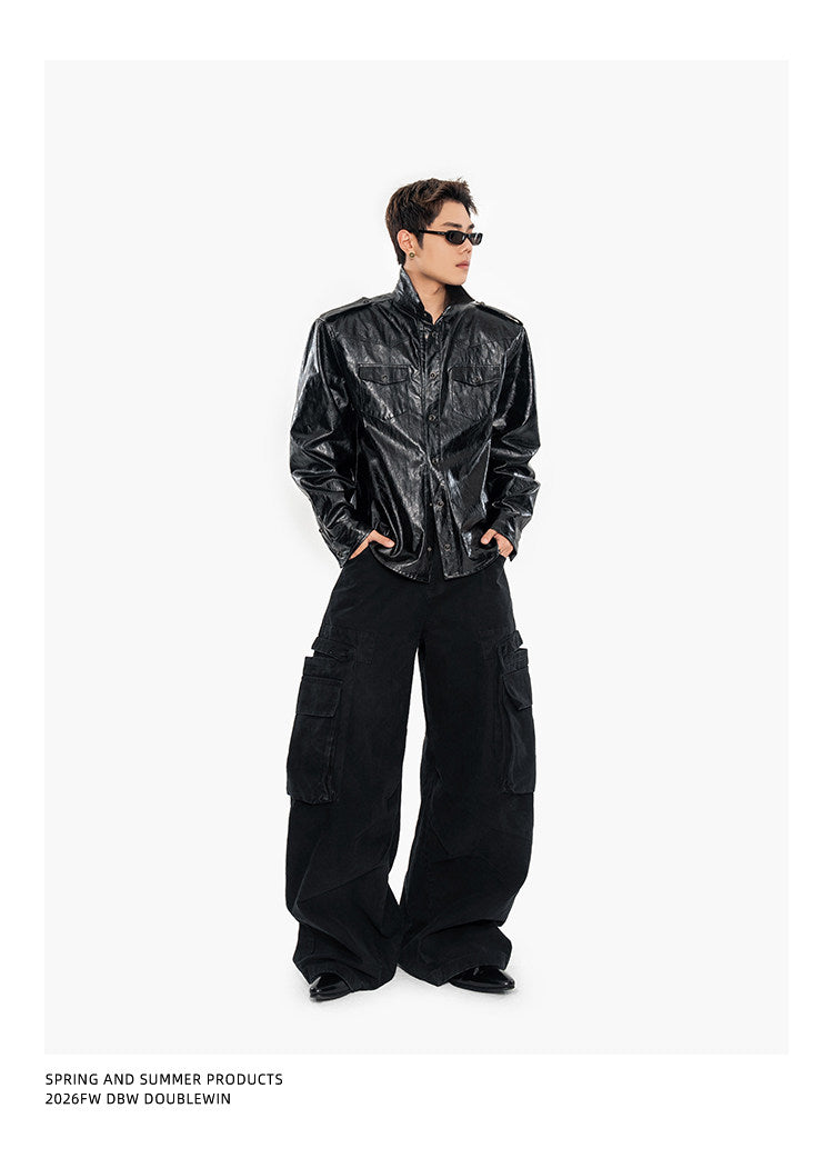 Shiny Wrinkle-Resistant Jacket