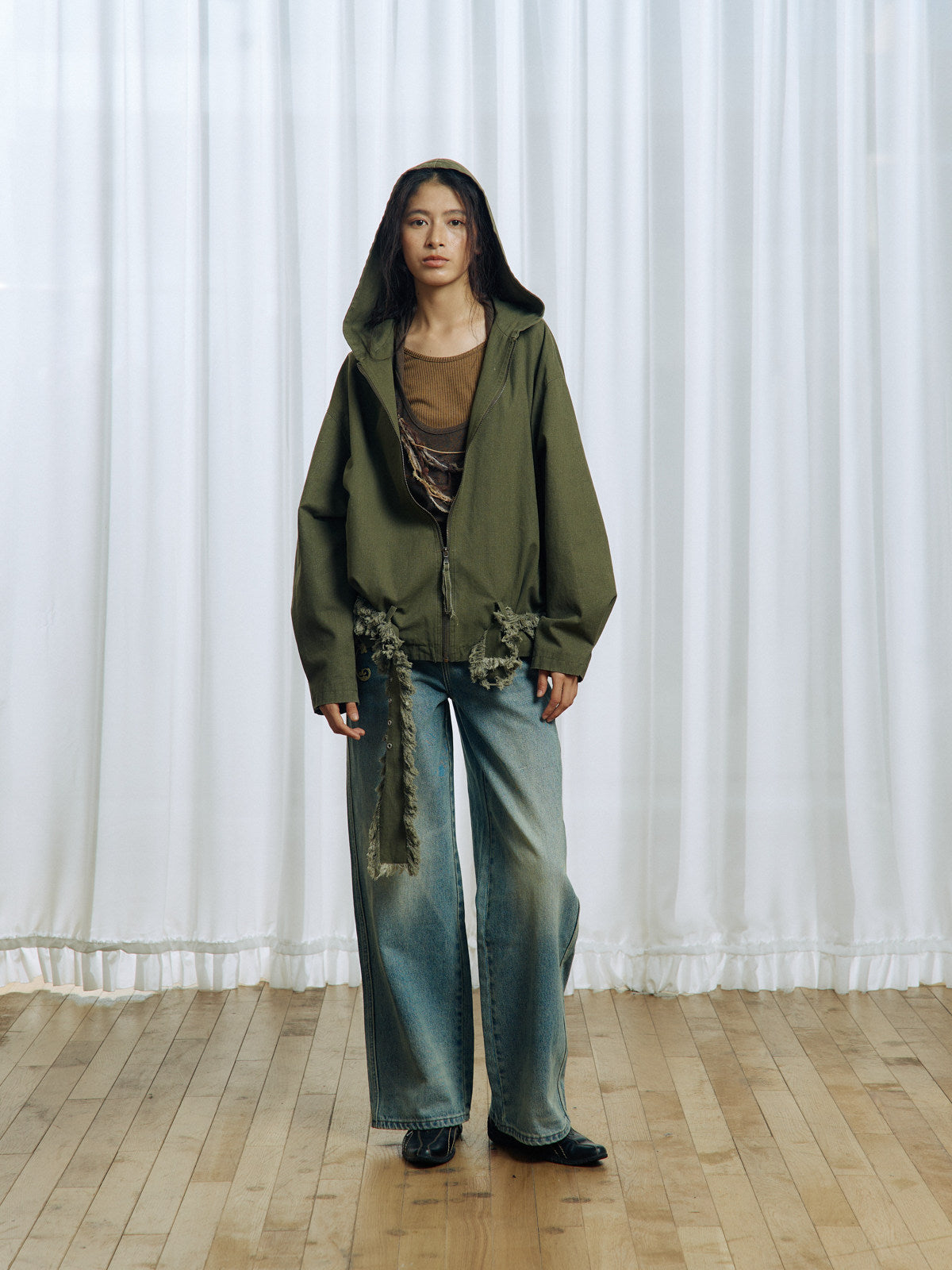 Tassel Large Hooded Jacket