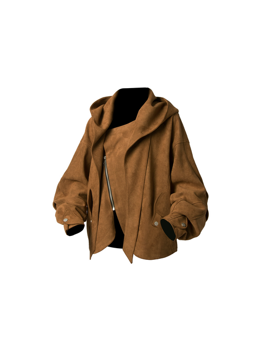 Suede Short-Length Loose Jacket