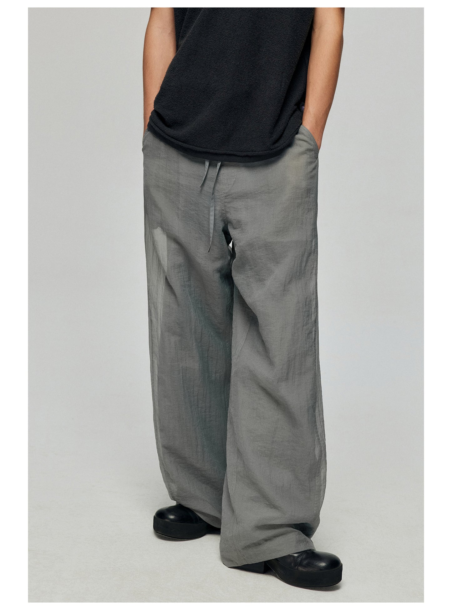 Nylon two-layer casual pants