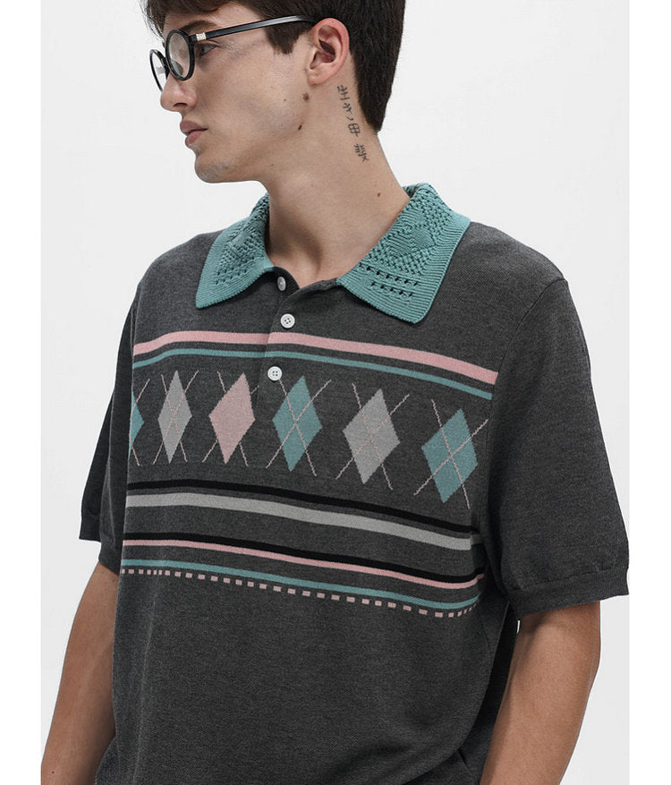 Lightweight knit polo shirt