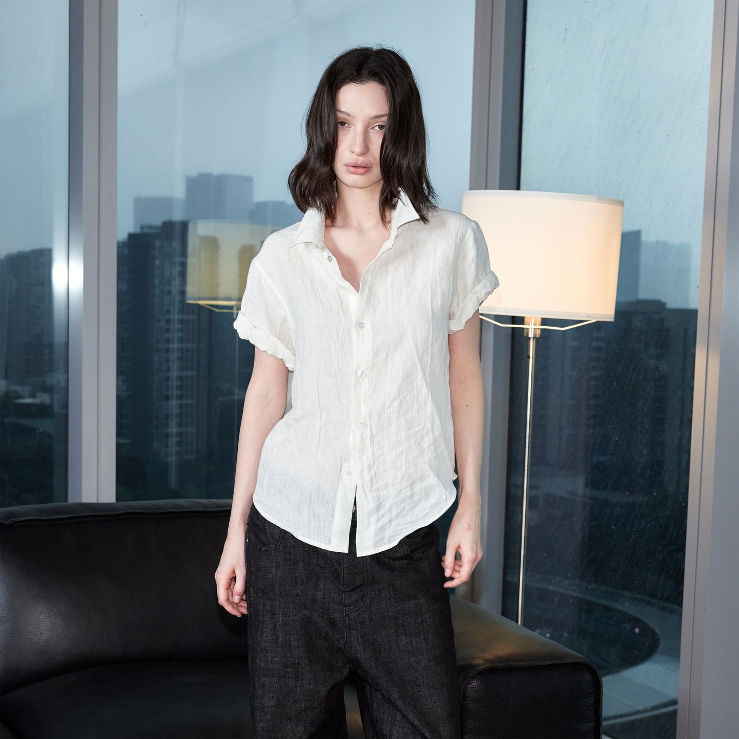 Roll-Up Sleeve Casual Shirt