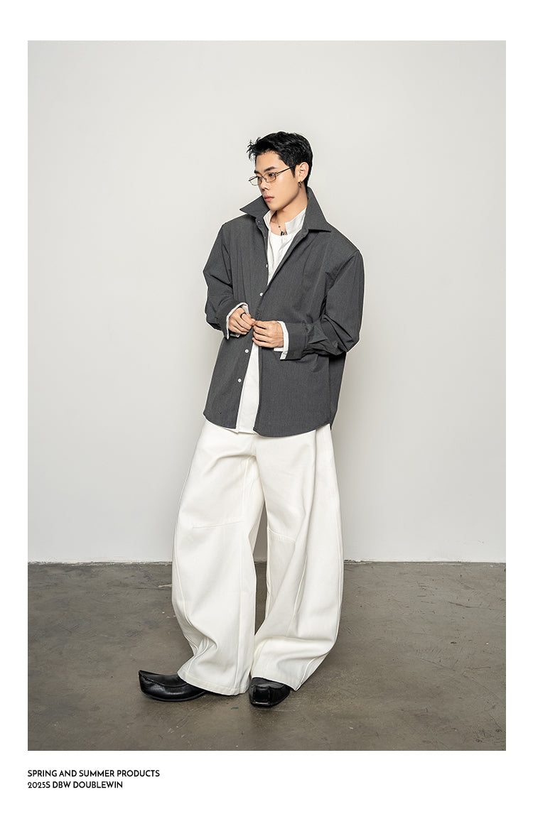 Fake Two-Piece Wide Shirt