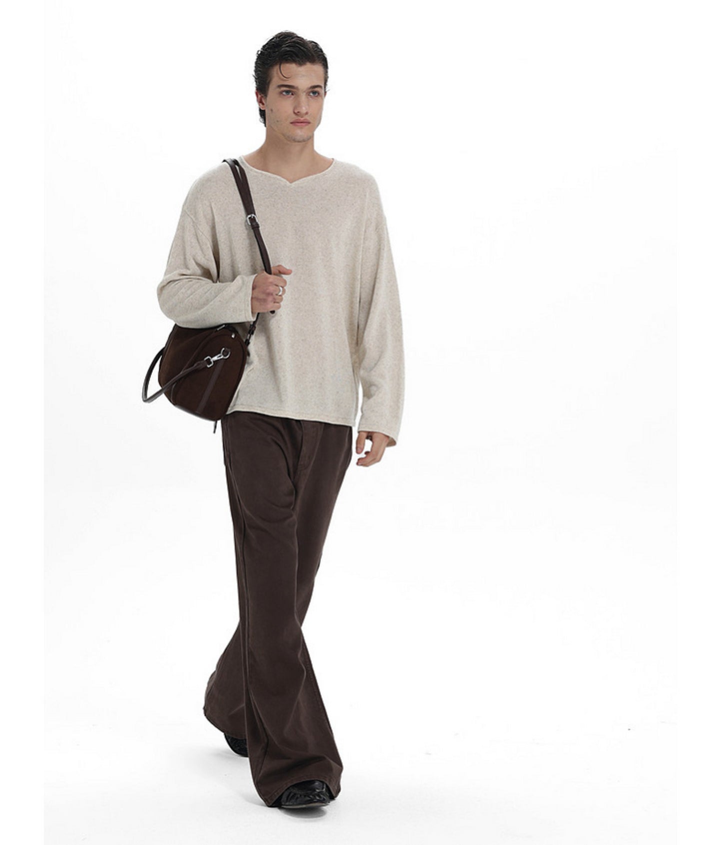 Small V-Neck Knit Shirt