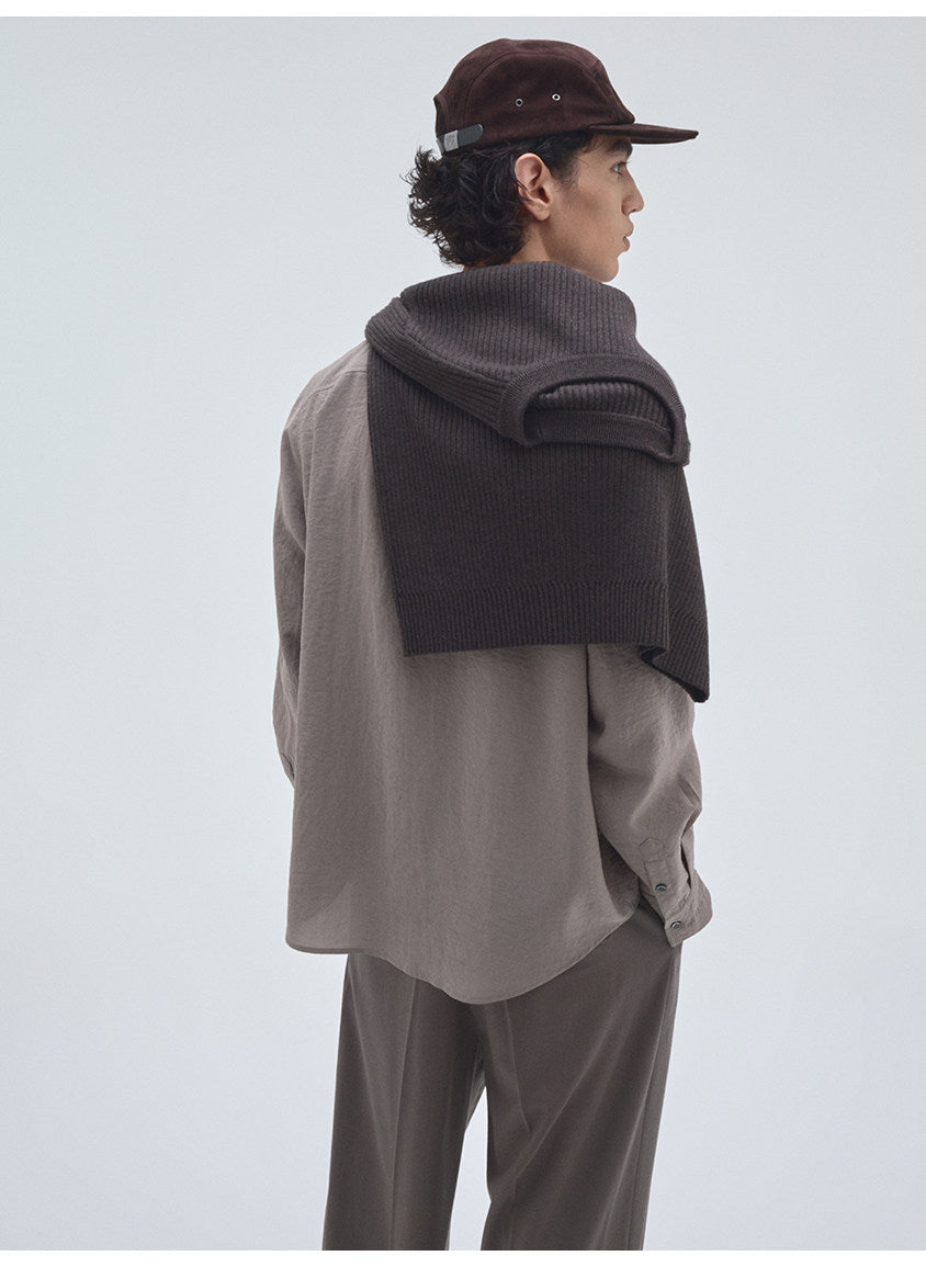 Lightweight Square-Collar Casual Shirt