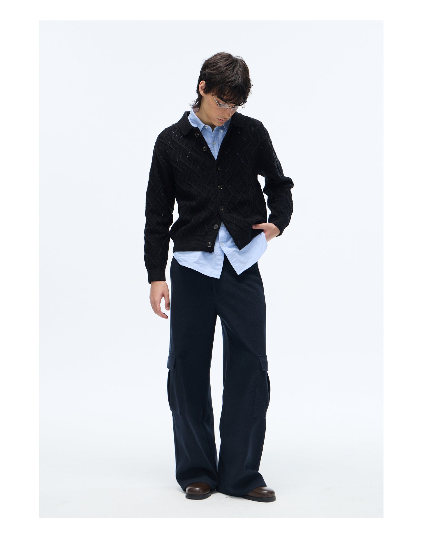 Twist-knit cardigan
