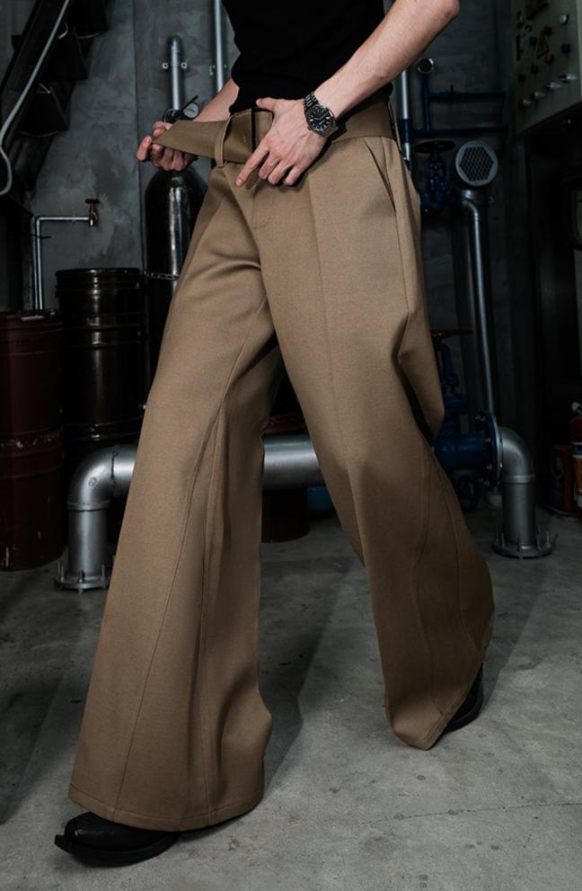 Original Draped Micro Flared Casual Pants