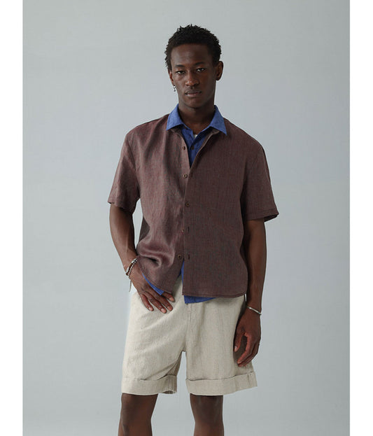 Colorblock Faux Two-Piece Shirt