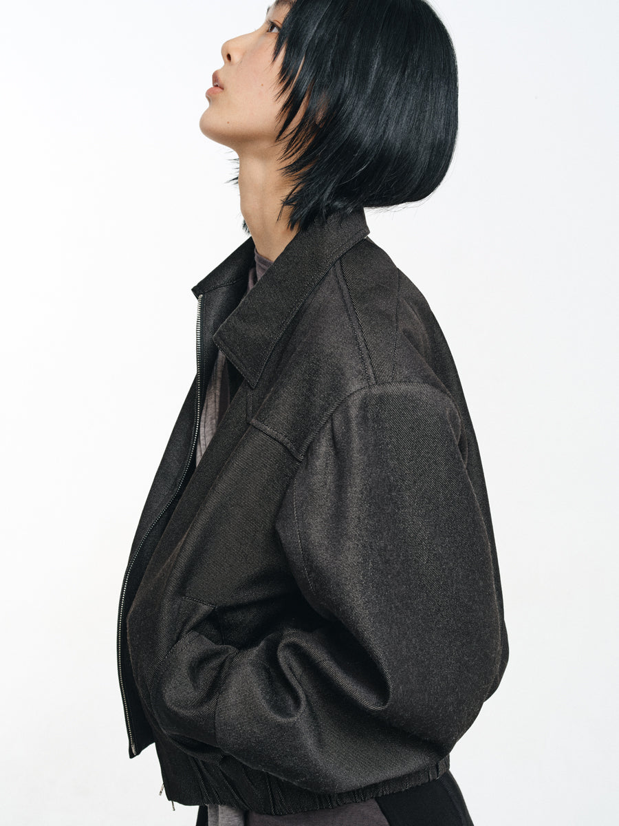 Short Padded Shoulder Jacket