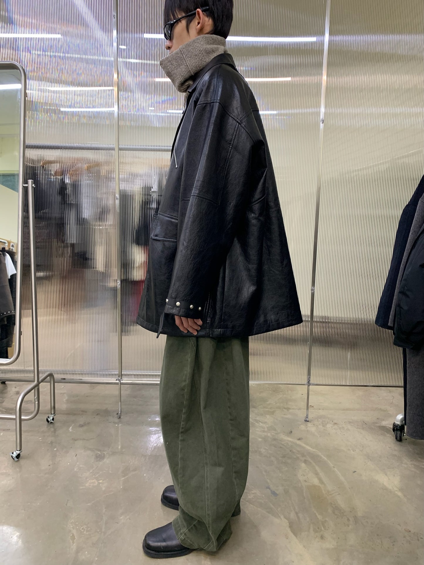 Oversized mid-length jacket