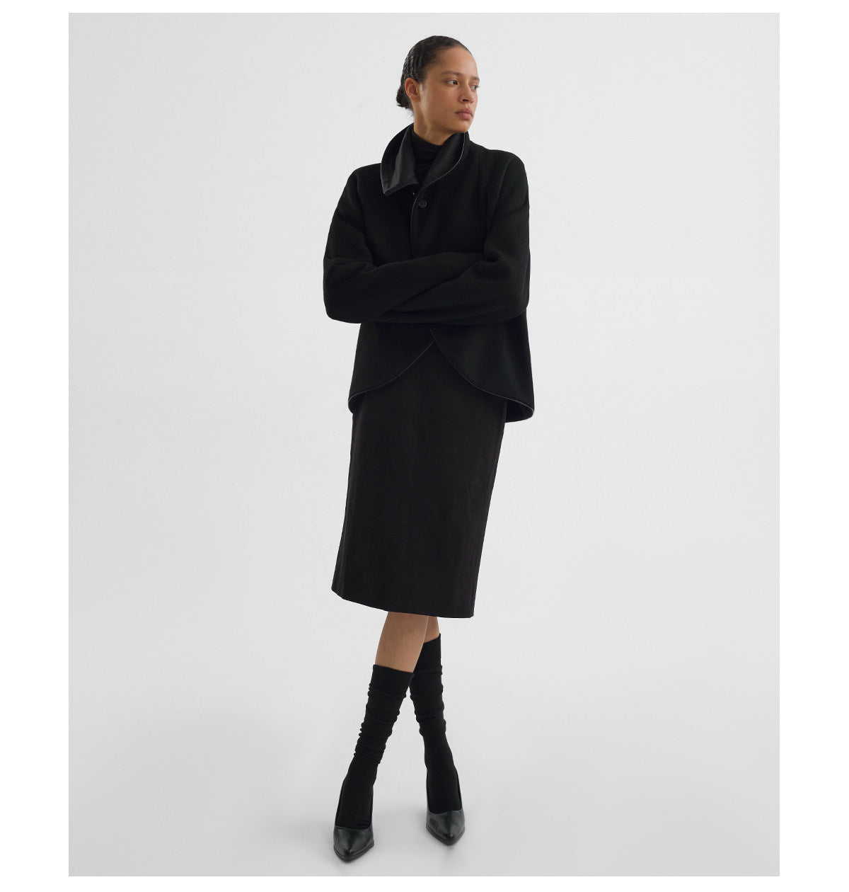 Faux Double-Breasted Jacket