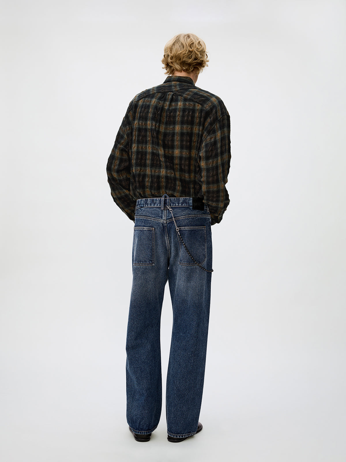 Cotton Twill Straight Leg Jeans