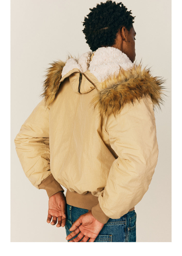 Hooded quilted jacket