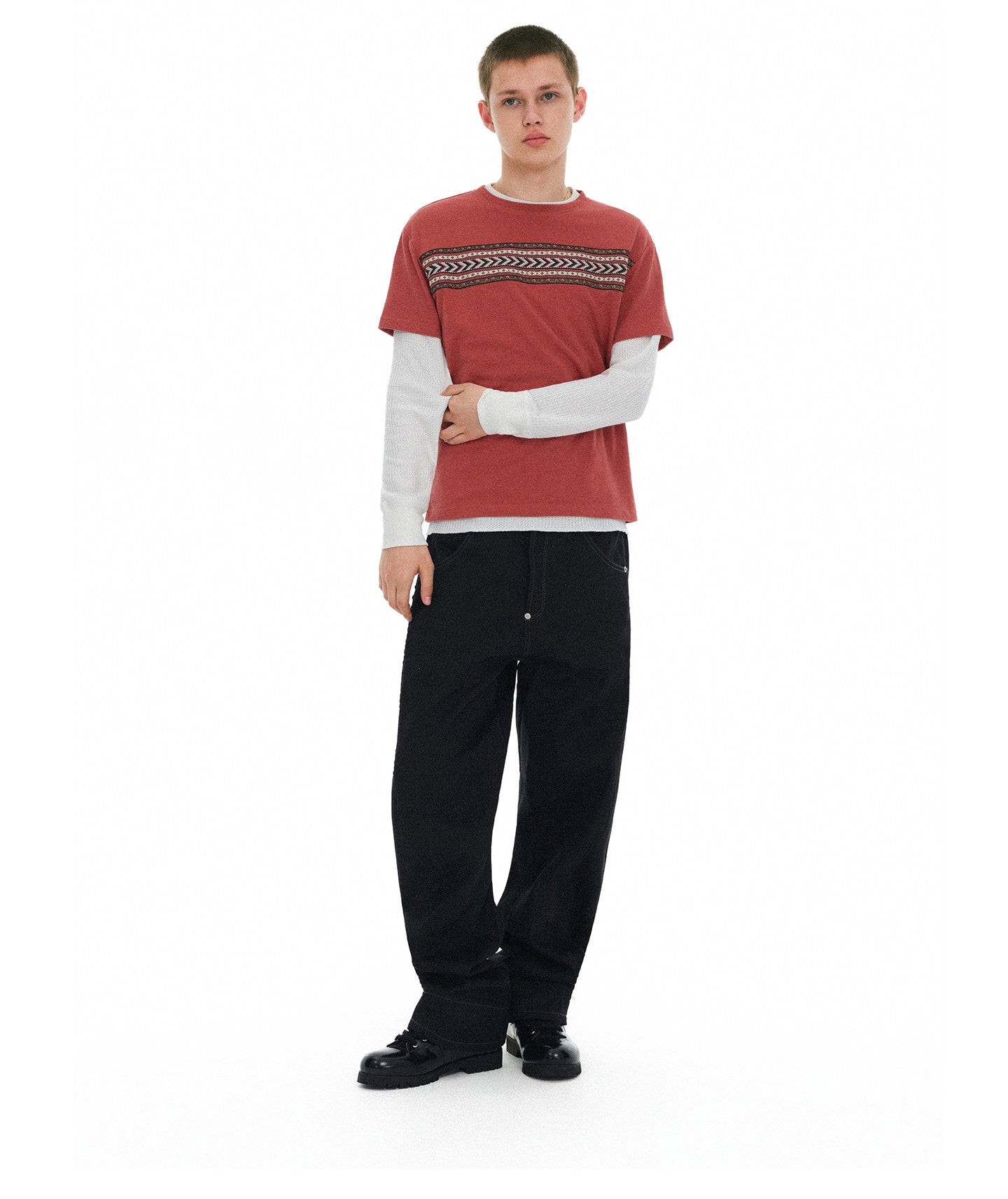 Regular-Shoulder Slim-Fit T-Shirt