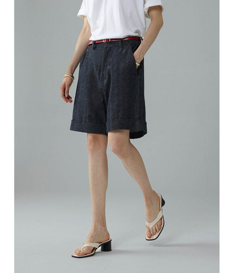 Relaxed-Fit Roll-Up Shorts