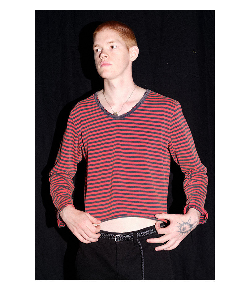 Distressed Striped T-Shirt
