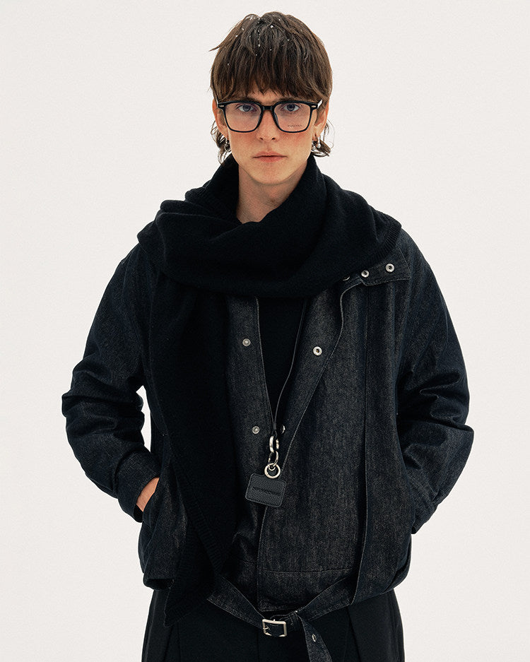 Retro Cut Harrington Denim Jacket