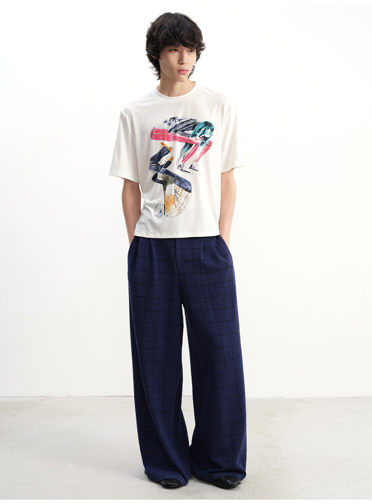 Tencel-Wool Blend Printed T-Shirt