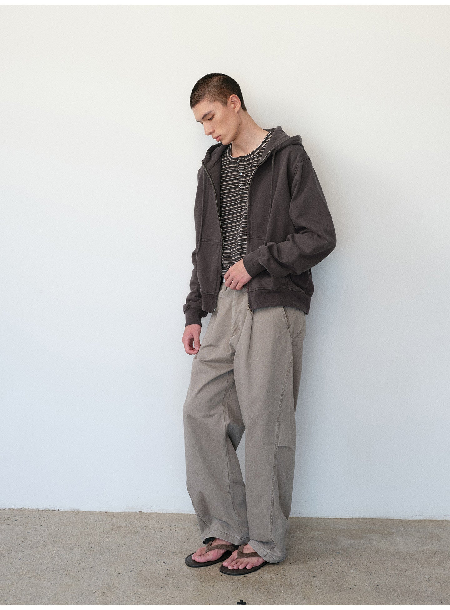 Distressed Hooded Sweatshirt