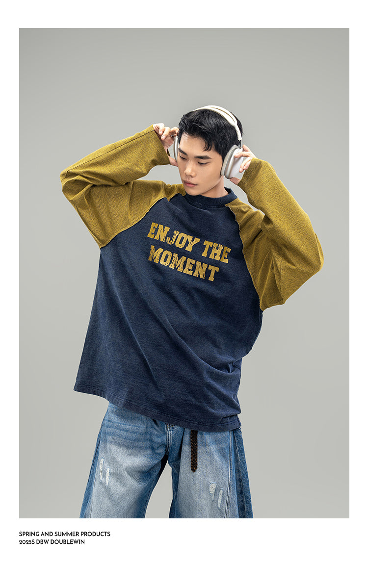 Distressed Raglan T-Shirt