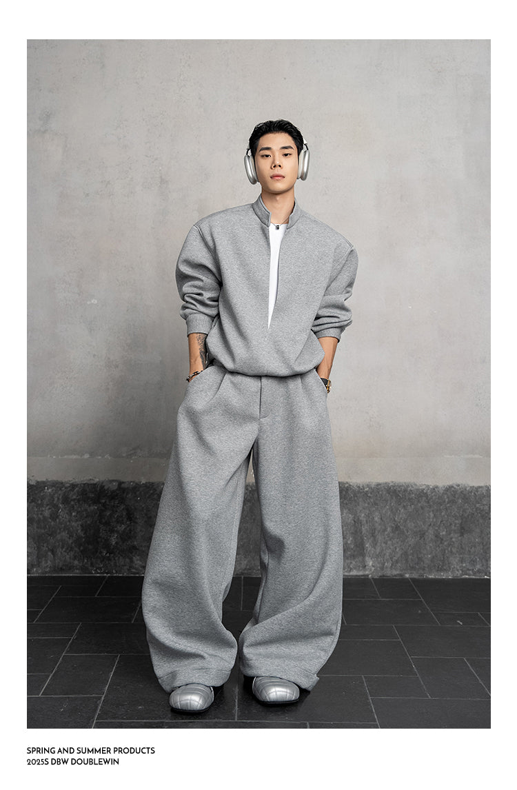 Fake two-piece sweatshirt setup