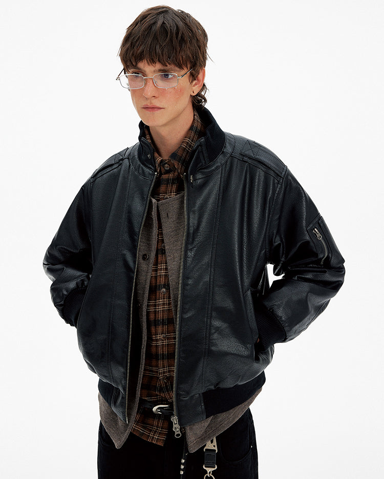 PU Leather Motorcycle Jacket