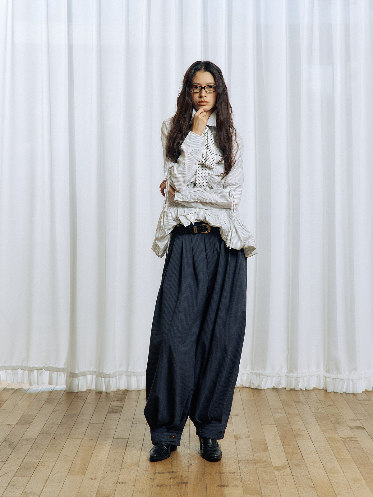 Pleated Balloon Pants