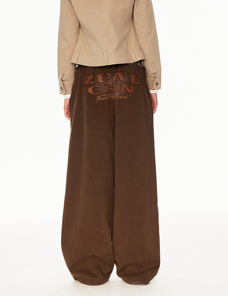 Double-Waistband Washed Sweatpants