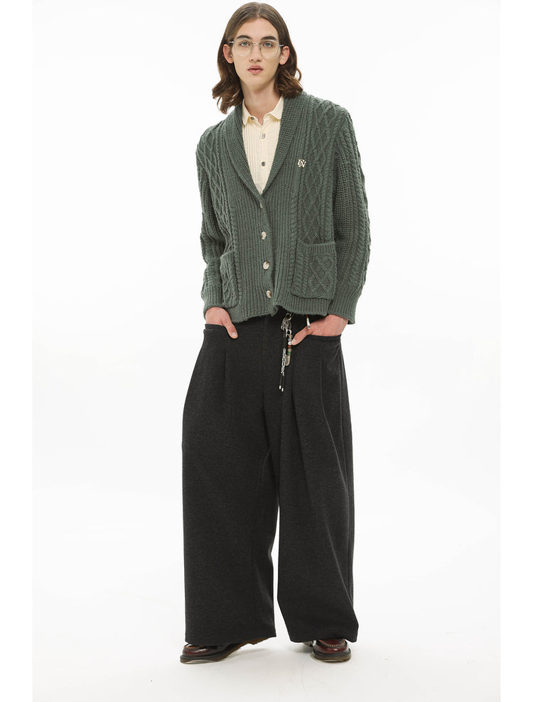 Wool Wide Leg Pants