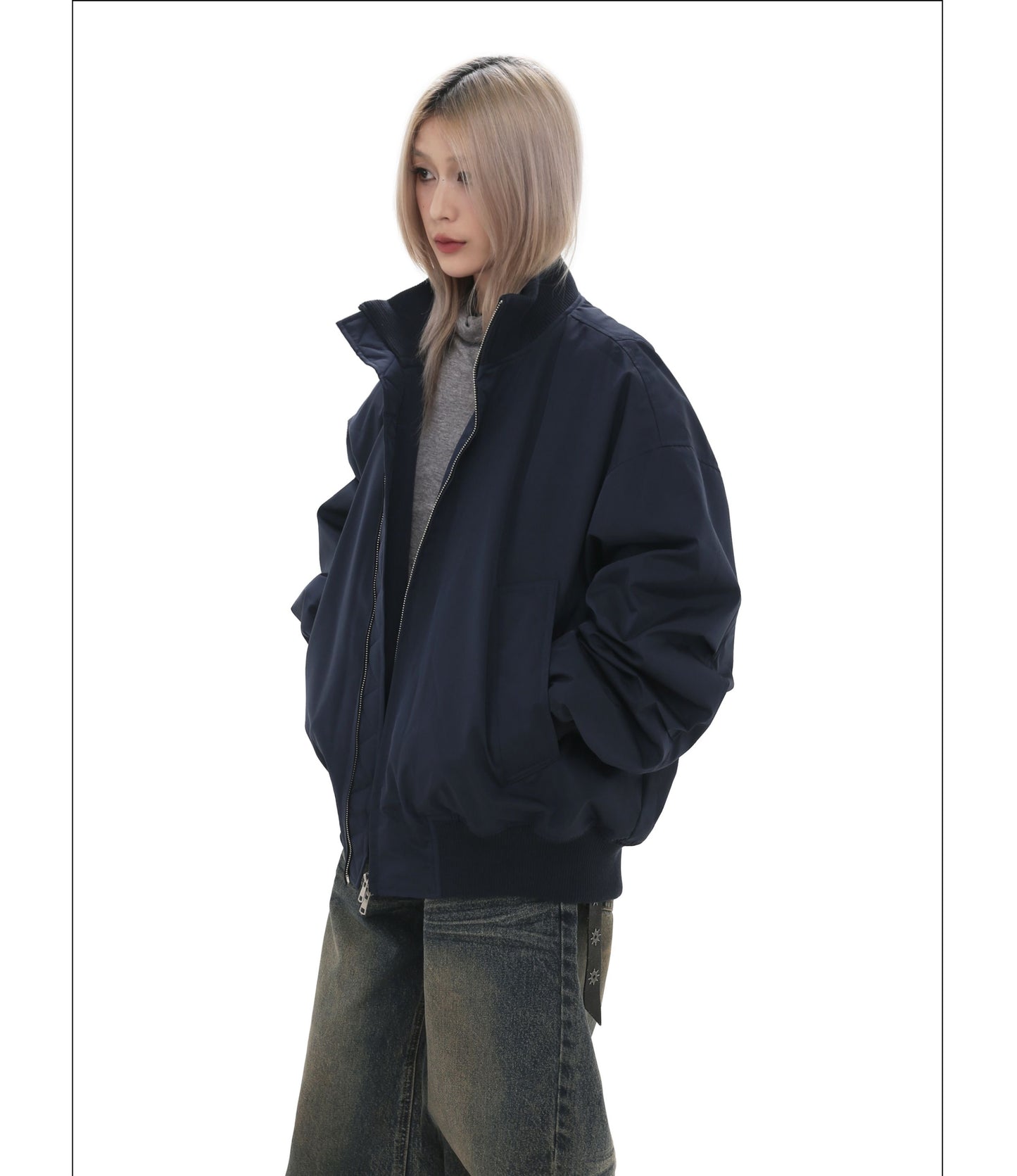 Clean Fit Stand Collar Jacket