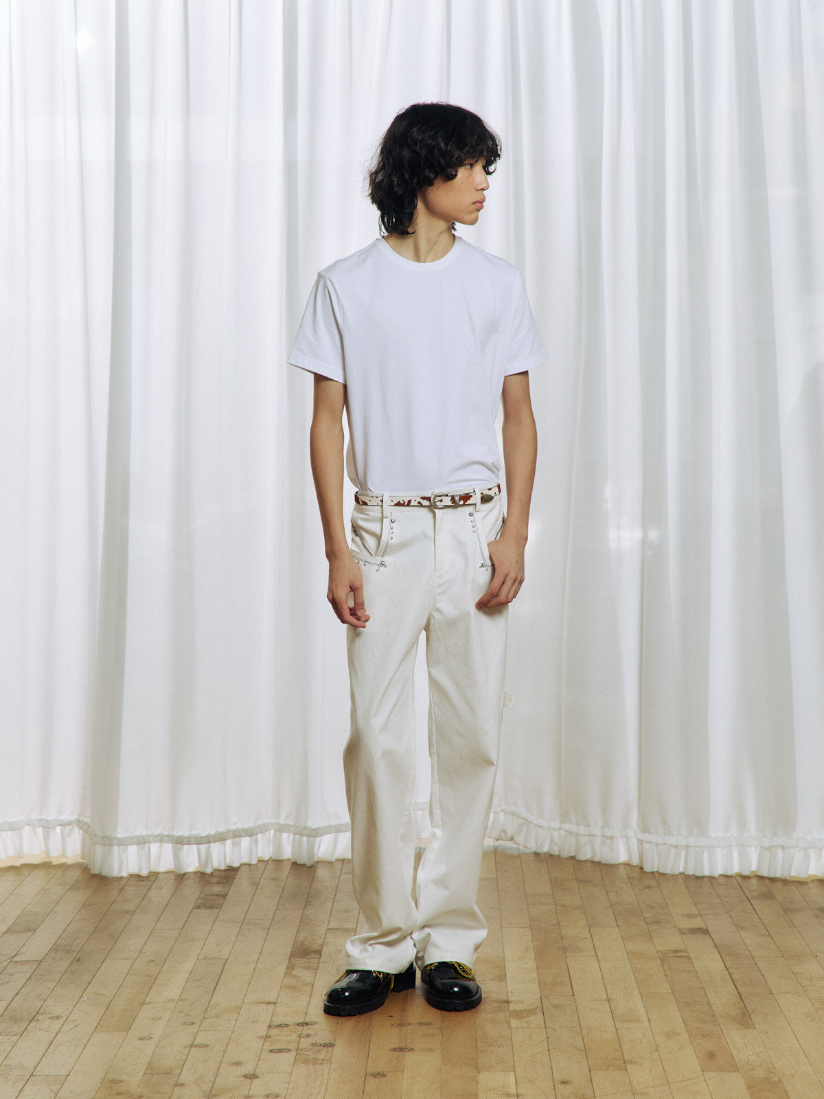 Rhinestone Stud Casual Pants