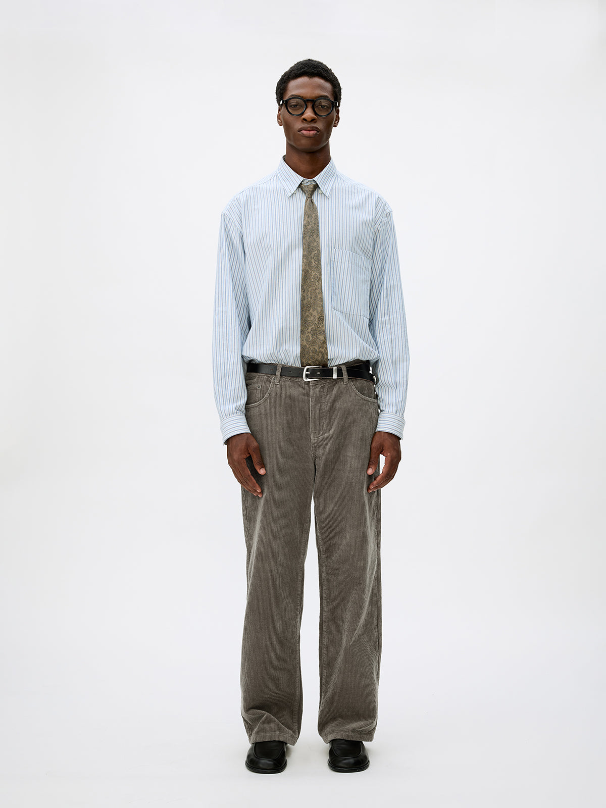 Wash-processed Straight Casual Pants