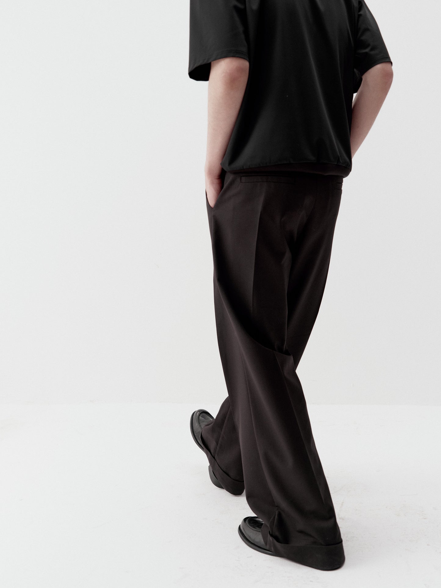 3D-Pleated Casual Pants
