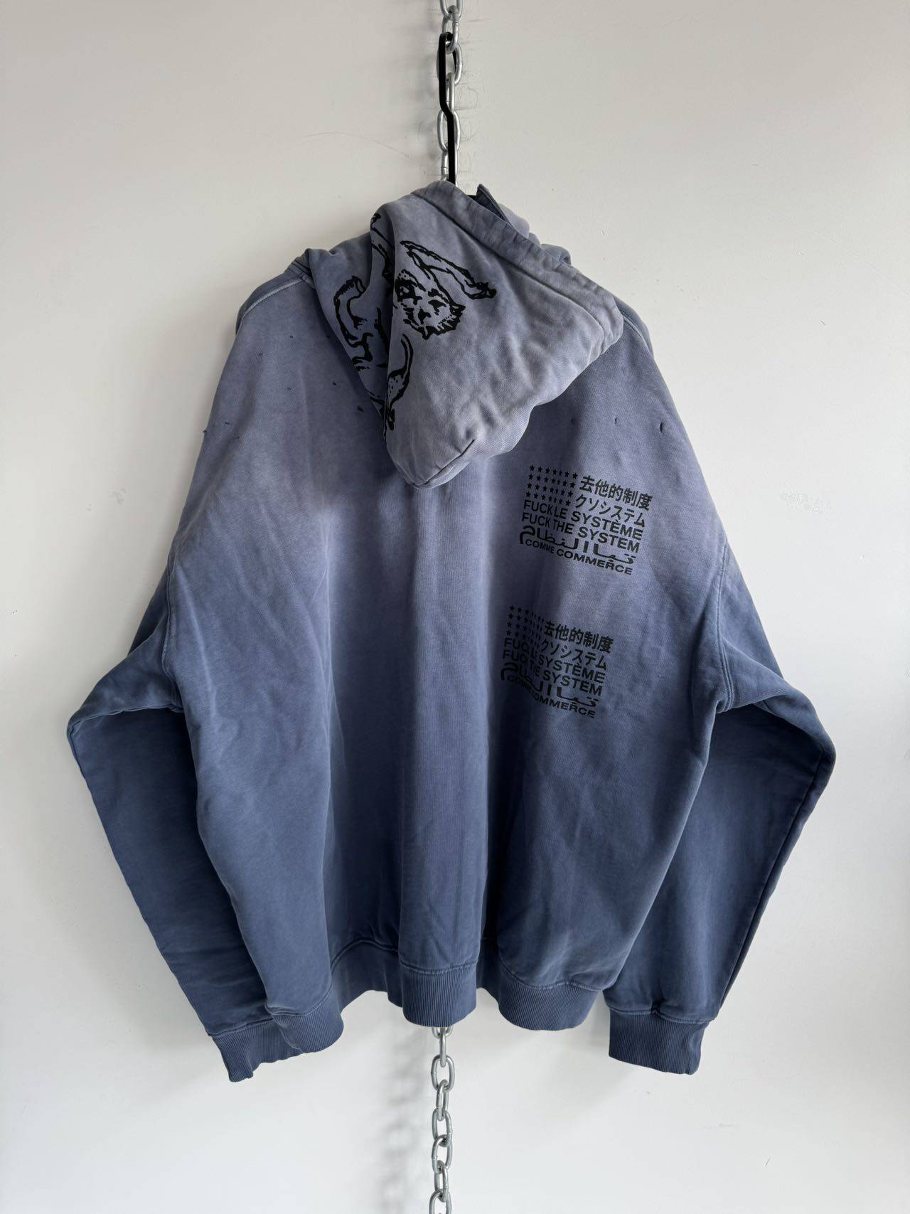 Spray-dyed Printed Hoodie