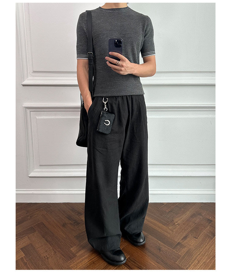 Crew-neck Wool Shirt