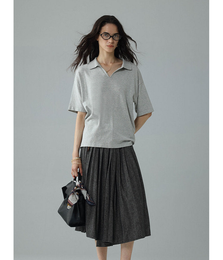 Small V-neck polo shirt