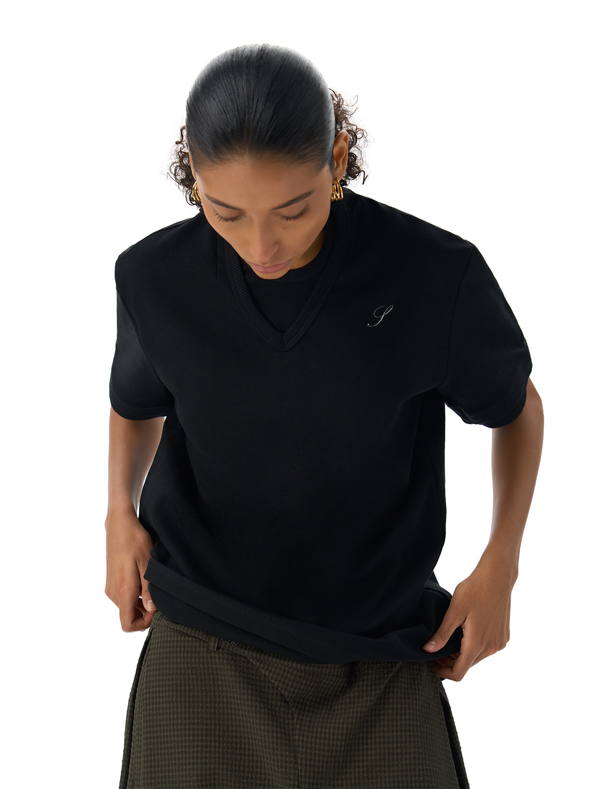 Straight Shoulder T-Shirt