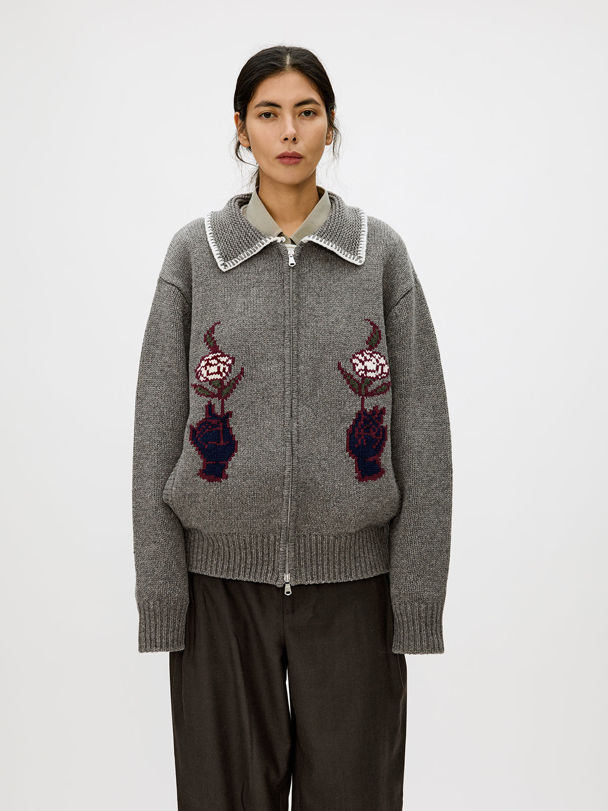 Unisex Wool Blend Cardigan