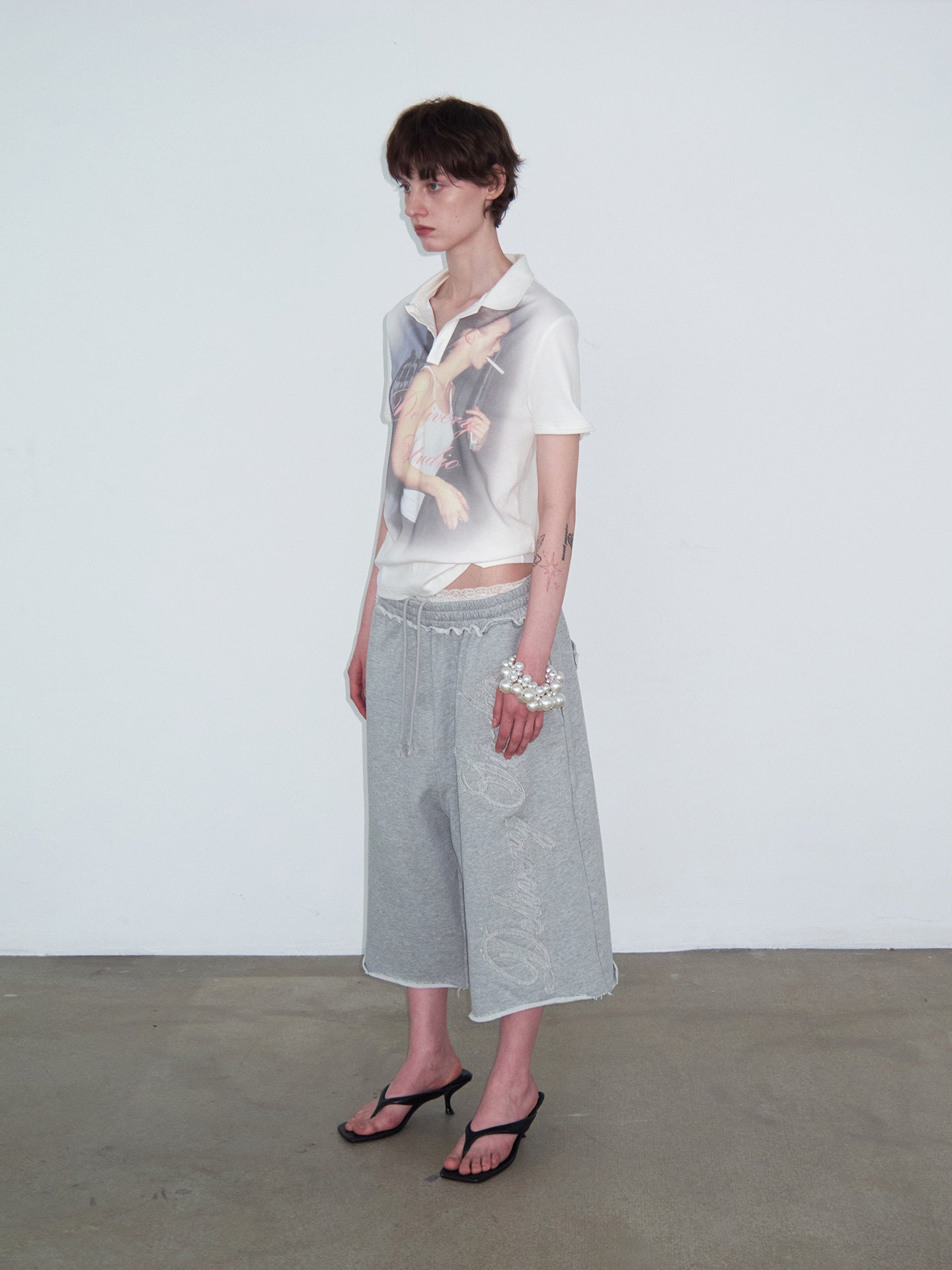 Slim-Fit Patchwork Embroidered Shorts