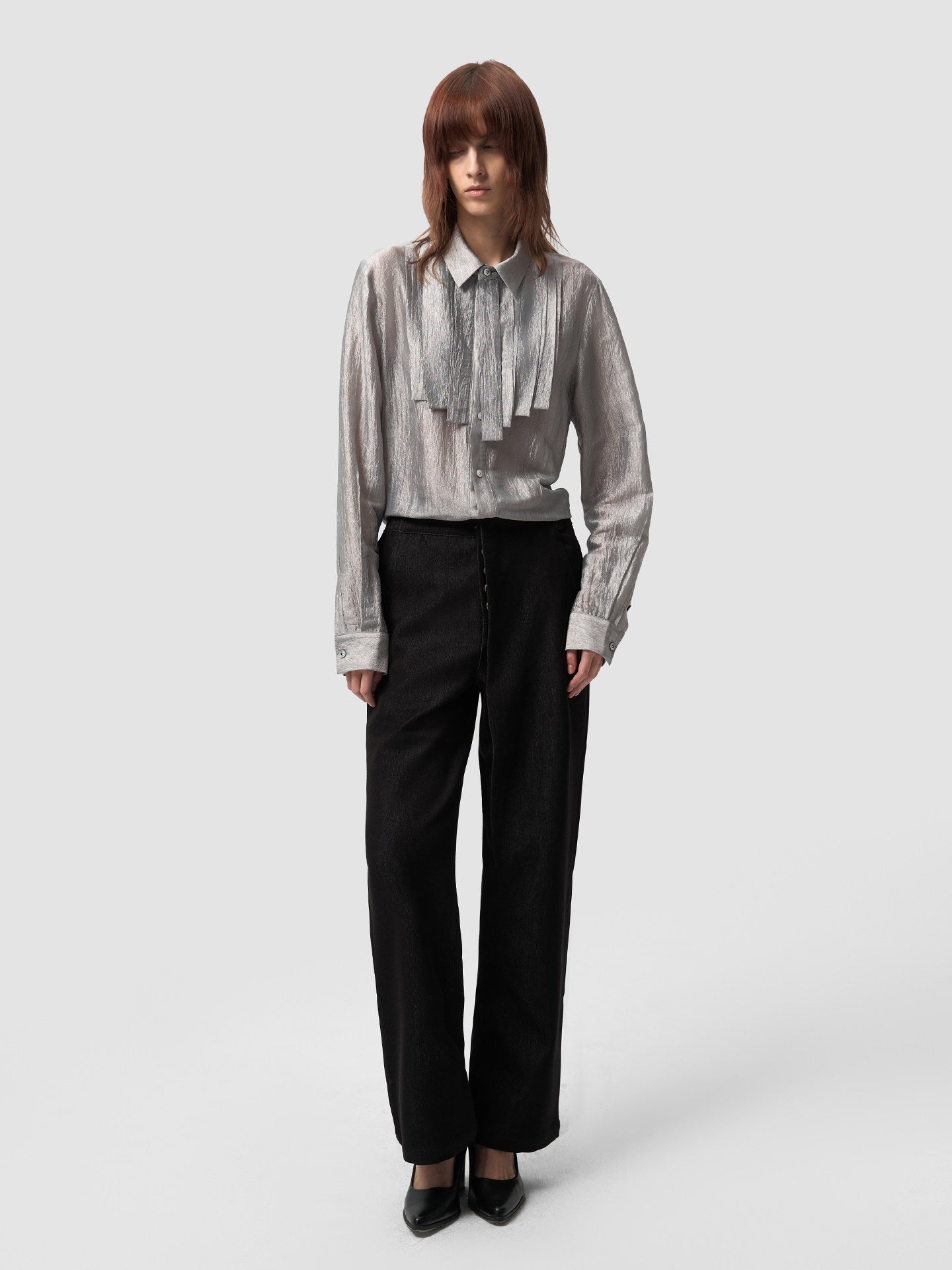 Foldable Ribbon Shirt with Sun Protection