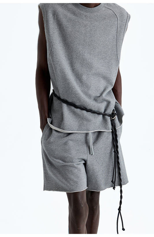 Round neck sleeveless shirt