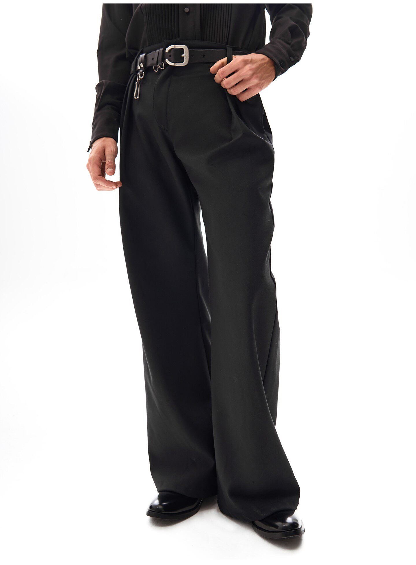 Side Placket Casual Pants