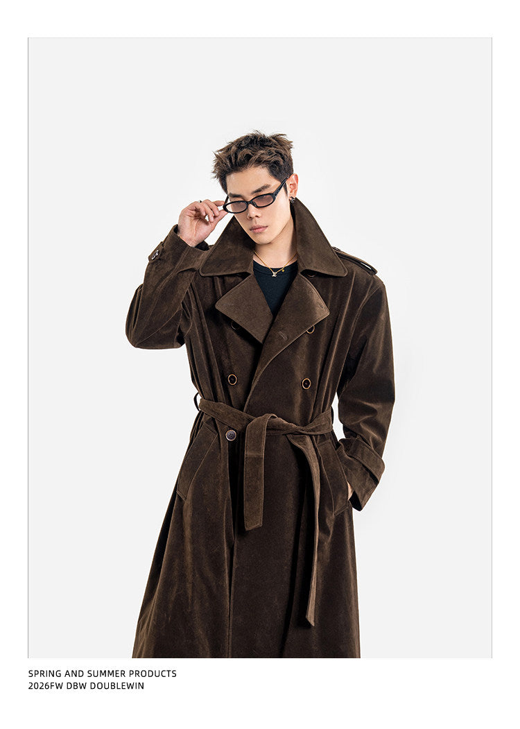 Classic Suede Trench Coat　