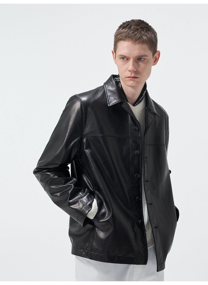 Minimalist Style Split Collar Jacket