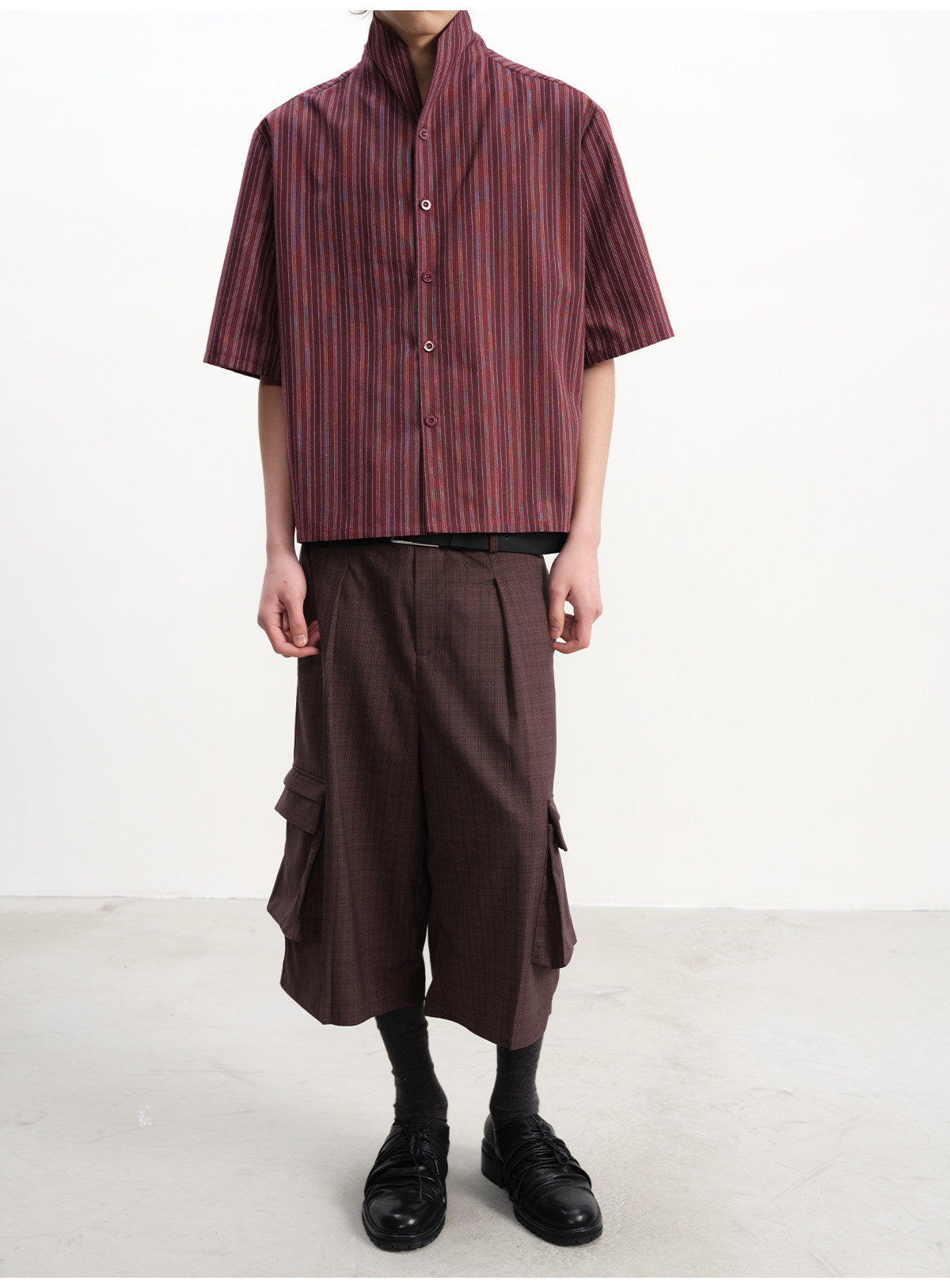 One Collar Striped Shirt