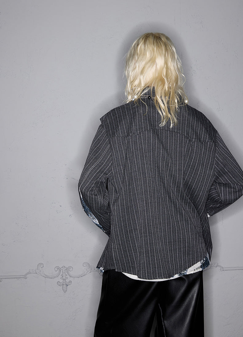 Striped Lace Inner Shirt