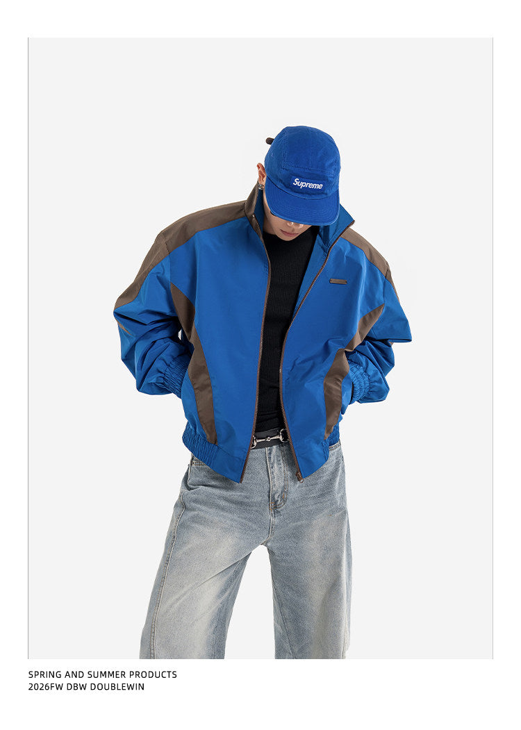 Retro Color-Block Windbreaker