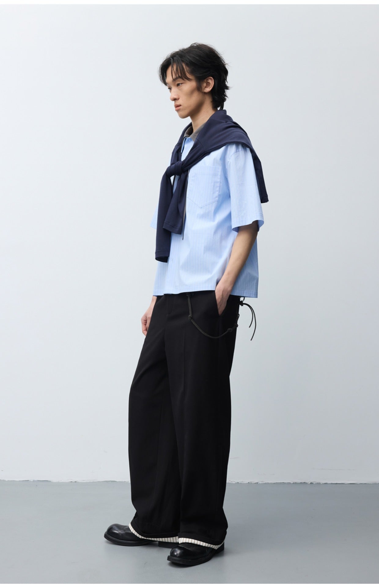 Elasticity Loose-fitting straight pants