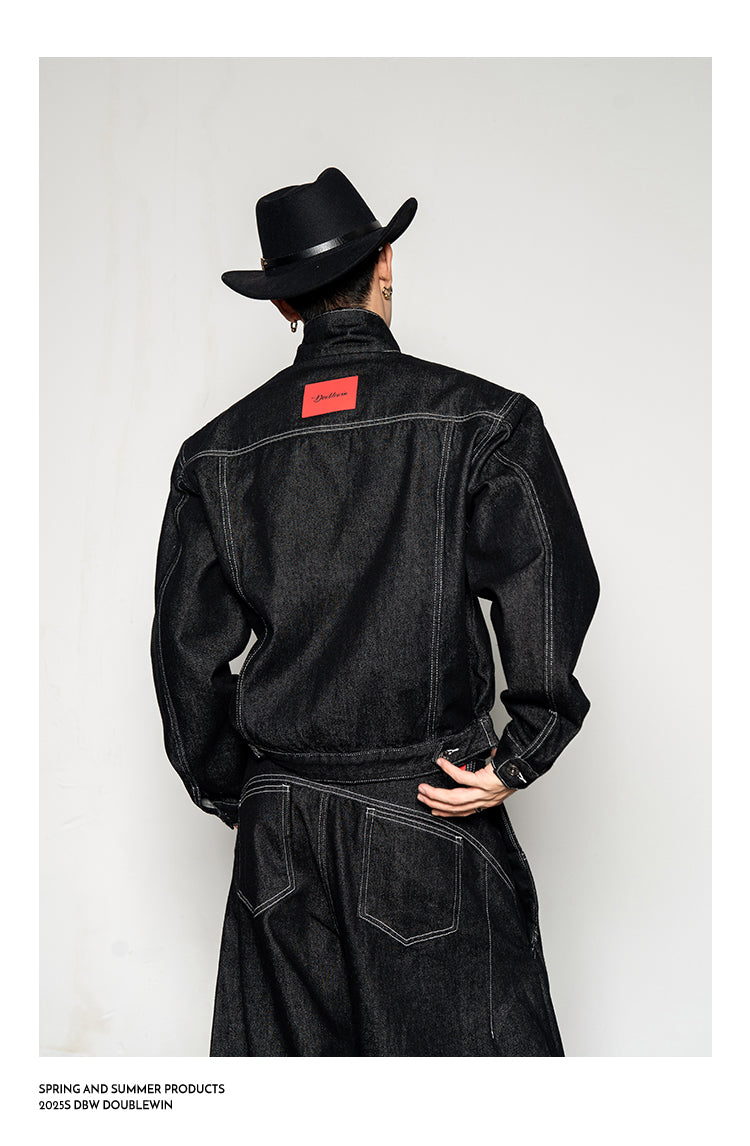 Washed Embroidered Denim Jacket